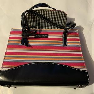 Kate Spade New York handbag cute striped handbag excellent condition NWOT